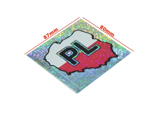 NAKLEJKA PL POLSKA KAT-E 