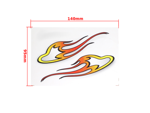 NAKLEJKA PŁOMIENIE CZERWONO-ŻÓŁTY 0306 KAT-G 