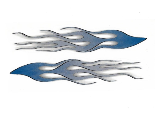 NAKLEJKA PŁOMIENIE DUŻA NIEBIESKA KAT-N 260x110mm 