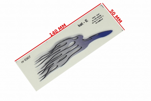 NAKLEJKA PŁOMIENIE NIEBIESKI 0307  KAT-E 