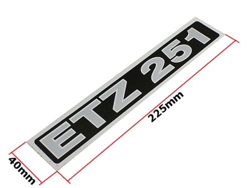 NAKLEJKA MZ ETZ 251 SREBRNA 