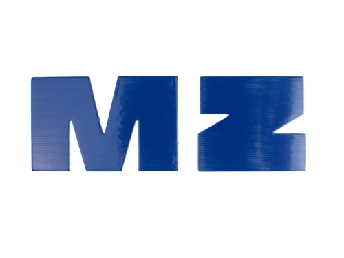 NAKLEJKA MZ LITERKA NIEBIESKA 