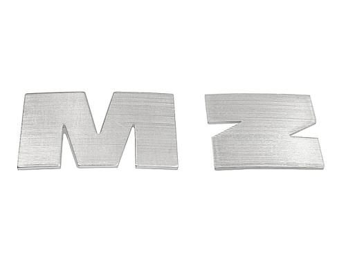 NAKLEJKA MZ LITERKA SREBRNA ALUMINIOWA DL 