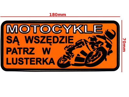 NAKLEJKA MOTOCYKLE SĄ WSZĘDZIE 0058 POMARAŃCZ 