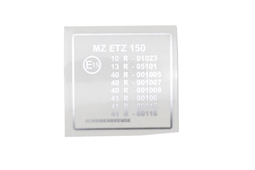 NAKLEJKA MZ ETZ 150 GŁÓWKI RAMY 