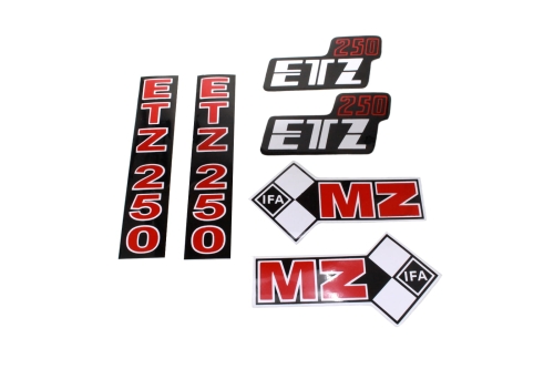 NAKLEJKA MZ ETZ 250 DUŻA CZERWONA 