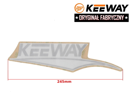 NAKLEJKA KEEWAY OSŁONY PODŁOGI LEWA BIAŁA ORYGINAŁ 