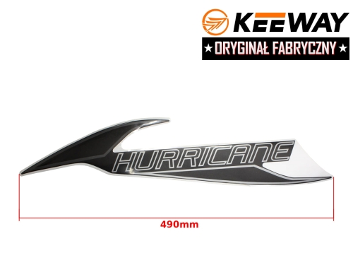 NAKLEJKA KEEWAY OWIEWKI TYŁ LEWA SZARA ORYGINAŁ 