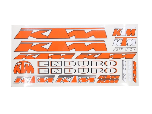 NAKLEJKA KTM POMARAŃCZOWA ENDURO ZESTAW KAT-KR4 
