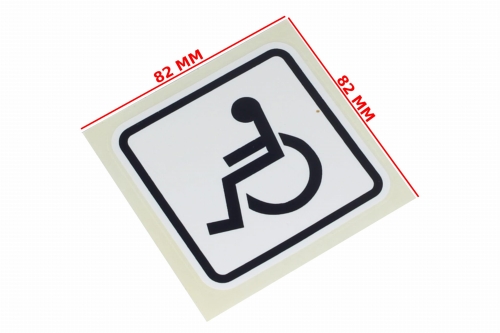 NAKLEJKA INWALIDA CZARNO-BIAŁA KAT-D 