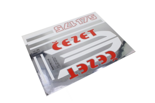 NAKLEJKA JAWA CEZET 175 295x240mm CZERWONA KAT.W2 