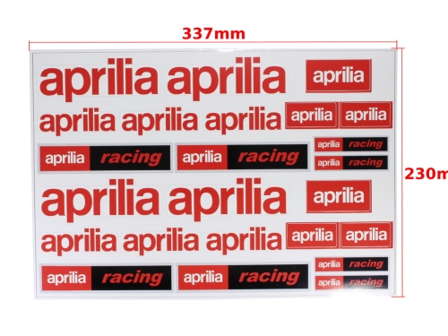 NAKLEJKA APRILIA CZERWONA 