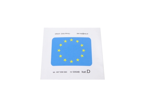 NAKLEJKA EURO KAT-D 
