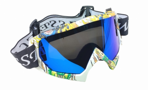 GOGLE OCHRONNE NIEBIESKA SZYBA RÓŻNE WZORY 