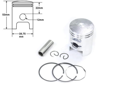 TŁOK HONDA DIO AIR COOL 50CC 39,75MM STD 