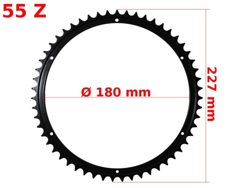 ZĘBATKA TYŁ JAWKA 50 55z CZARNA GRUBA 7mm M 