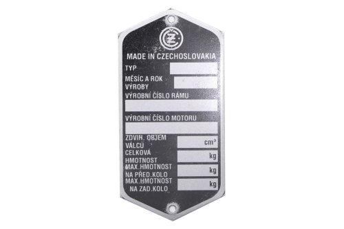 TABLICZKA ZNAMIONOWA JAWA 250 350 PO ROKU 1958 