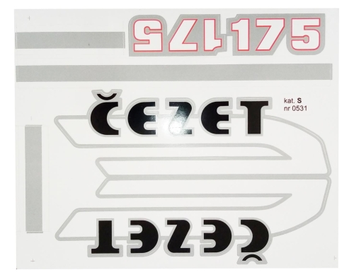 NAKLEJKA JAWA CEZET 175 295x240mm KAT S 0531 