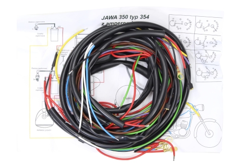 INSTALACJA ELEKTRYCZNA JAWA 350 TYP 354 Z AMPEROMI 