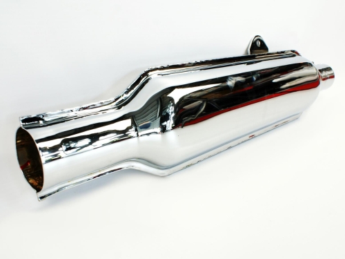 TŁUMIK JUNAK CHROM Z LUTOWANYM MOCOWANIEM RYBKA 