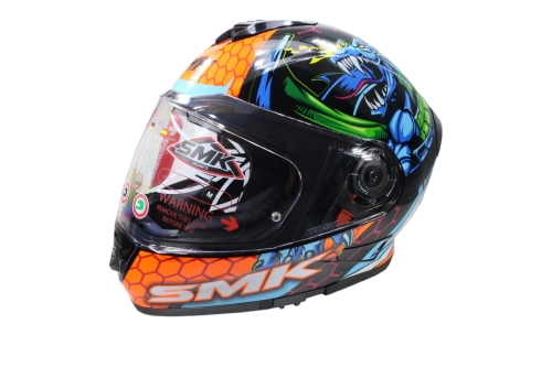 KASK SMK TWISTER DRAGON CZARNY/GRAF. INTEGRALNY M 