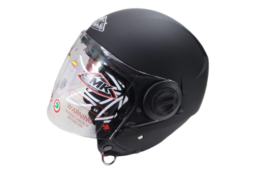 KASK SMK COOPER MA200 CZARNY MATOWY OTWARTY XS 