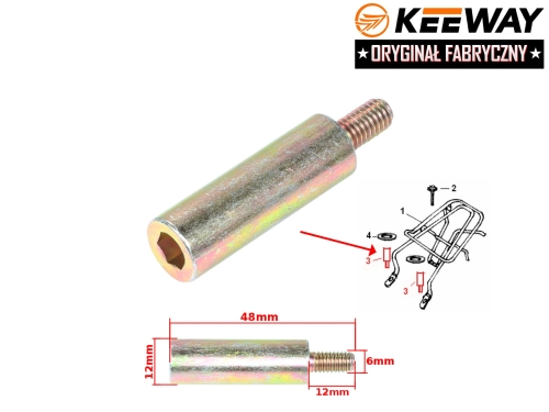 ŚRUBA MOCOWANIA BAGAŻNIKA KEEWAY DŁUGA M6x48 ORG. 