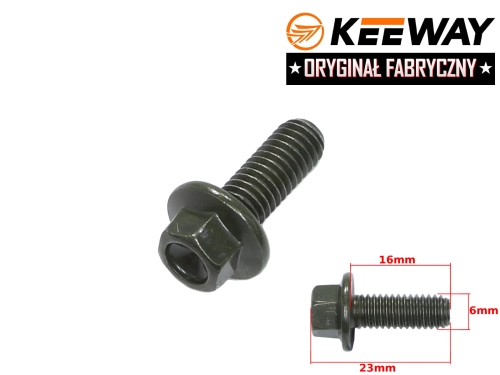 ŚRUBA MOCOWANIA BAGAŻNIKA KEEWAY KRÓTKA M6x12 ORG. 