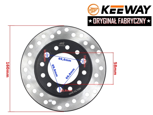 TARCZA HAMULCOWA PRZÓD KEEWAY HURRICANE 50CC ORG. 