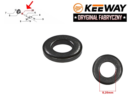 PODKŁADKA ZĘBATKI ROZRUSZNIKA KEEWAY 8x16x2 ORYGIN 