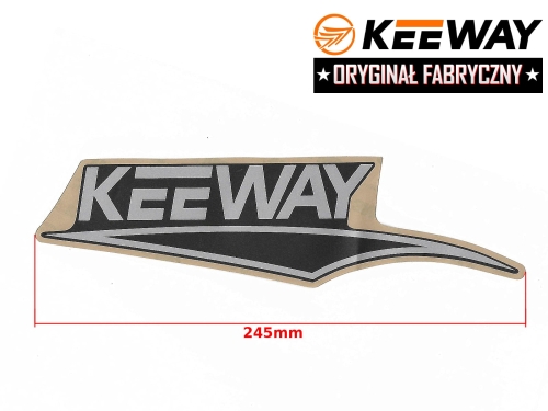 NAKLEJKA KEEWAY OSŁONY PODŁOGI LEWA SZARA ORYGINAŁ 