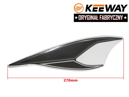 NAKLEJKA KEEWAY PRZÓD SCHOWKA LEWA SZARA ORYGINAŁ 