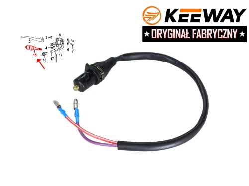 CZUJNIK STOP KEEWAY HURRICAN 50 PRAWY 2T ORYGINAŁ 