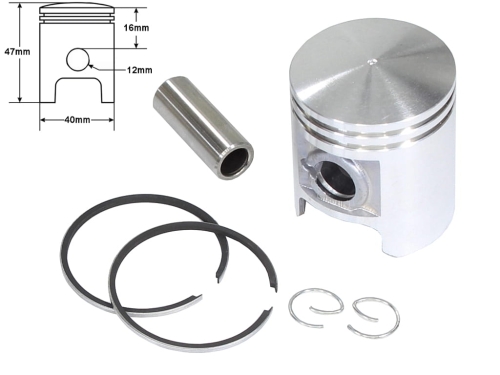 TŁOK PEUGEOT BUXY 40 MM NOMINAŁ KPL. 