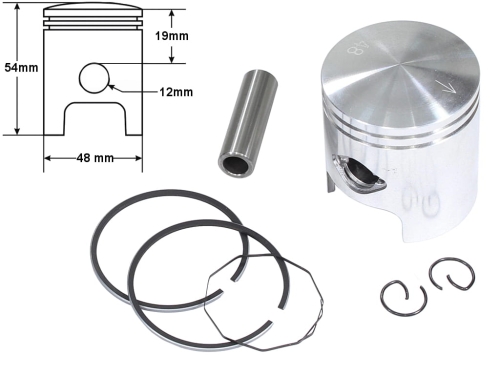 TŁOK PIAGGIO TYPHOON AIR COOL 80CC 48MM PIN12 STD 