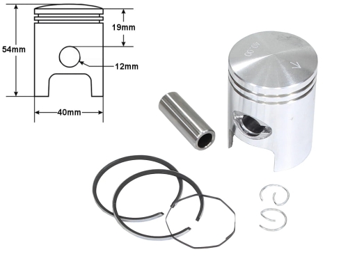 TŁOK PIAGGIO TYPHOON NOMINAŁ 40 MM PIN12 