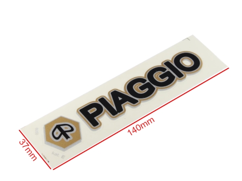 NAKLEJKA PIAGGIO MAŁA CZARNO BRĄZOWA 0939 KAT-E 