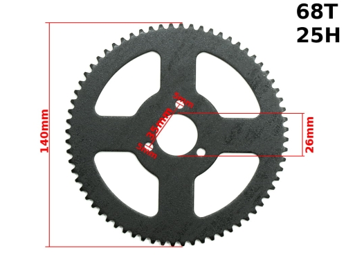 ZĘBATKA TYŁ POCKET 25H 68z 26mm 