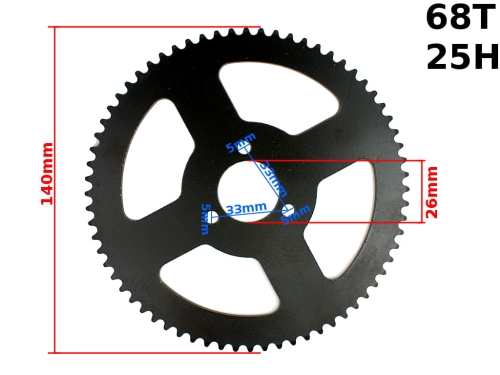 ZĘBATKA TYŁ POCKET 25H 68z HB 