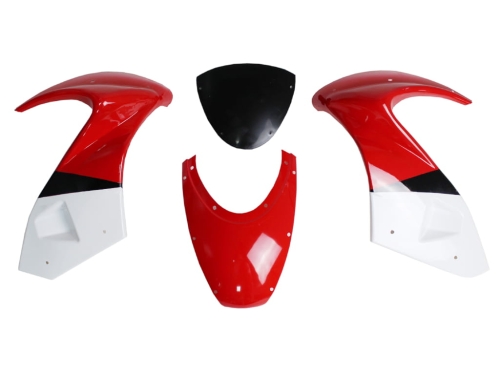 PLASTIK CZASZA PRZÓD POCKET RED/WHITE HB 