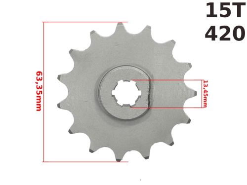 ZĘBATKA PRZÓD SIMSON S50 15z M 