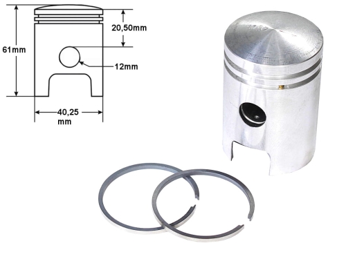 TŁOK SIMSON S50 40,25mm K20 OWALIZOWANY KPL. ALM 