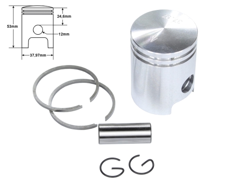 TŁOK SIMSON S51 S53 SR50 38,00mm NOMINAŁ KPL. DE 