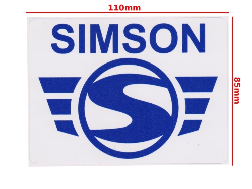 NAKLEJKA SIMSON LOGO NIEBIESKA 