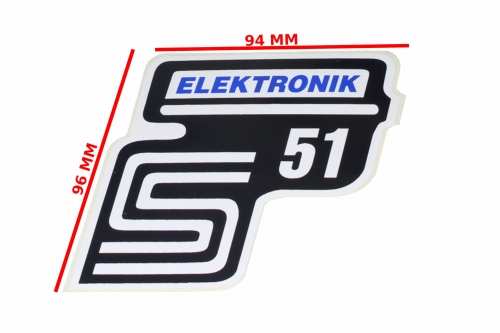 NAKLEJKA SIMSON S51 ELEKTRONIK NIEBIESKA 