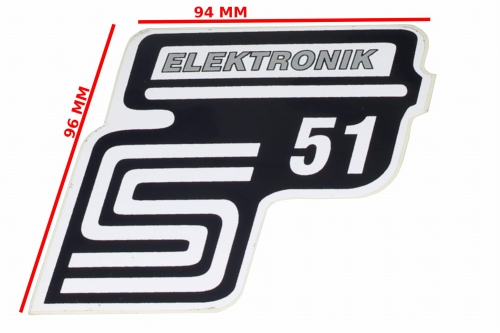 NAKLEJKA SIMSON S51 ELEKTRONIK SREBRNA 