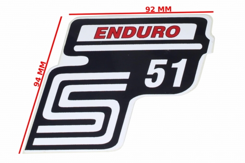 NAKLEJKA SIMSON S51 ENDURO CZERWONA 