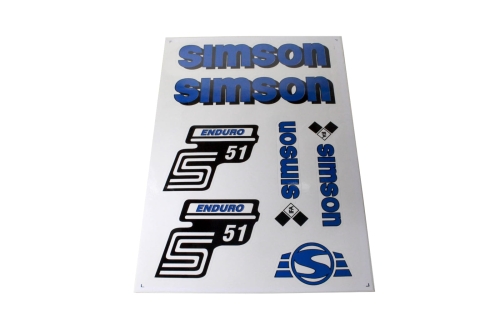 NAKLEJKA SIMSON S51 ENDURO NIEBIESKA 