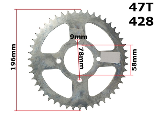 ZĘBATKA TYŁ YANKE 47Z 428H 