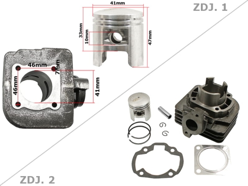 CYLINDER SUZUKI AD50 TGB 41mm PIN 10 WIN 
